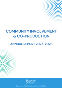 Cover page of Community Involvement and Co-production Annual Report 2025-2026